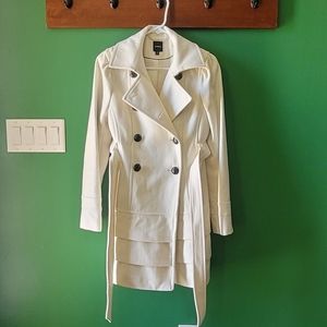 Cream Double Breasted Pea Coat